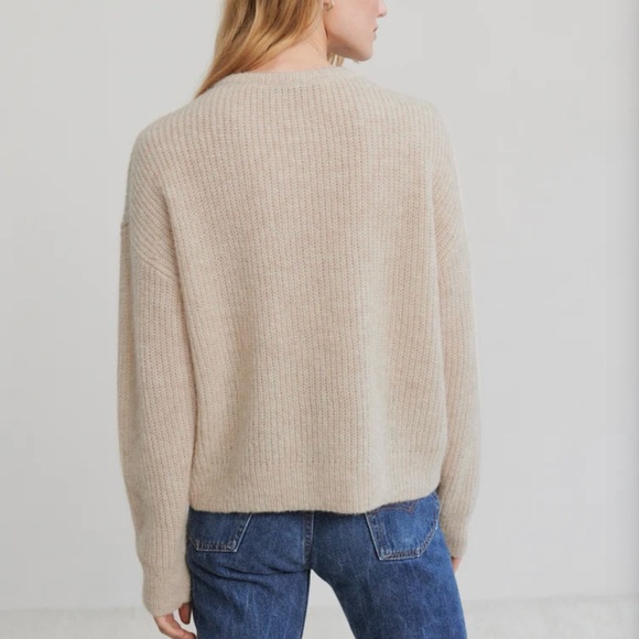 NWOT Jenni Kayne Hayes Cardigan Sand M Neutral Chunky Knit Minimalist - Picture 4 of 9